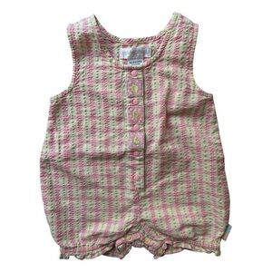 Vintage 90s Gymboree Lightweight Plaid Summer Baby Romper